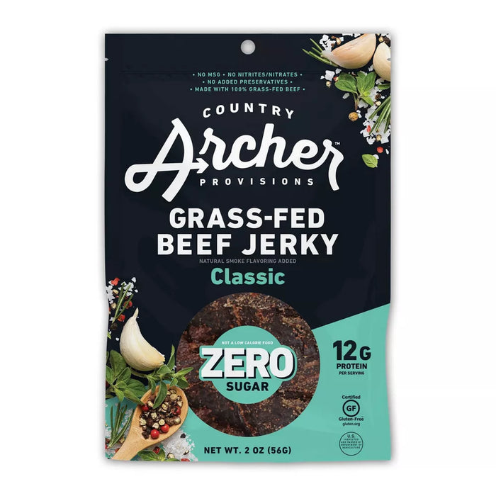 Country Archer Jerky Co. Original Zero Sugar Grass Fed Beef Jerky 2 oz