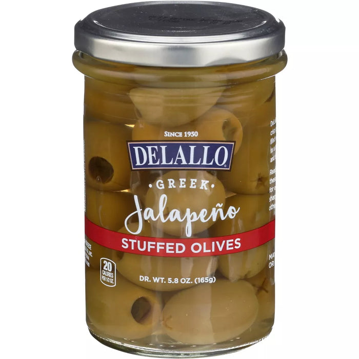 Delallo Olives Jalapeno Stuffed 5.8 oz