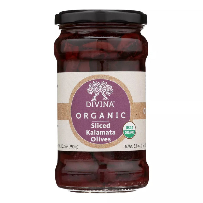 Divina Organic Olives Kalamata Sliced 5.6 oz