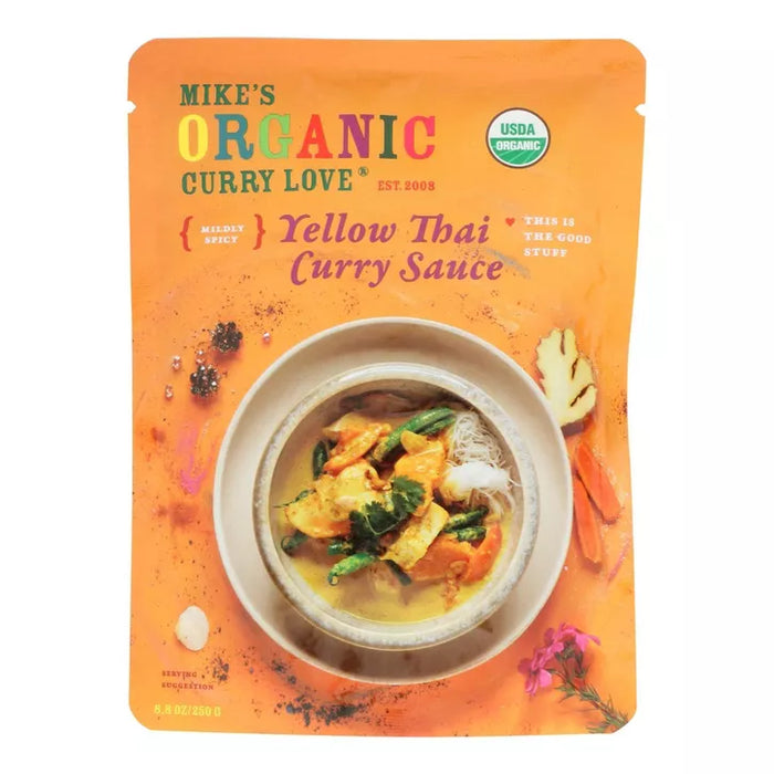 Mike`s Organic Curry Love Organic Simmer Sauce Yellow Thai Small Box 8.8 oz