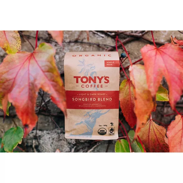 Tony`s Coffee  Songbird Blend Whole BeanMedium Roast   12 oz