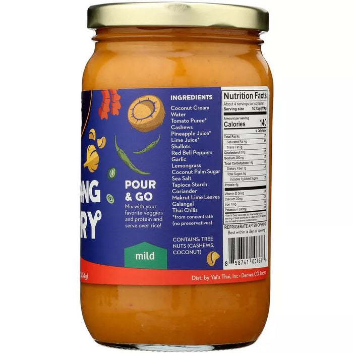 Yai`s Thai Sauce Curry Panang 16 oz