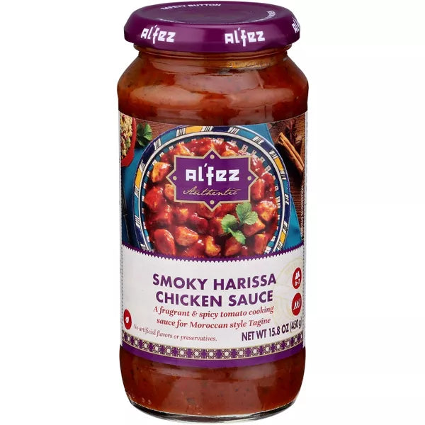 Al'Fez Smoky Harissa Chicken Sauce 15.8 oz