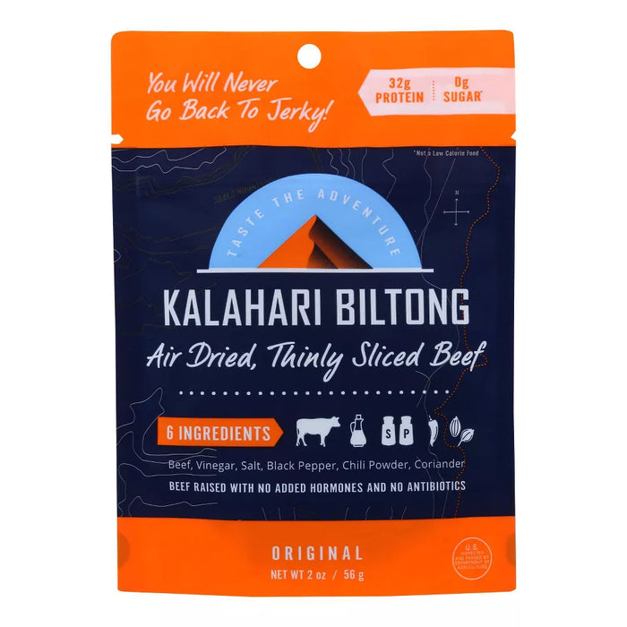 Kalahari Snacks Biltong Original Air-Dried Sliced Beef 2oz