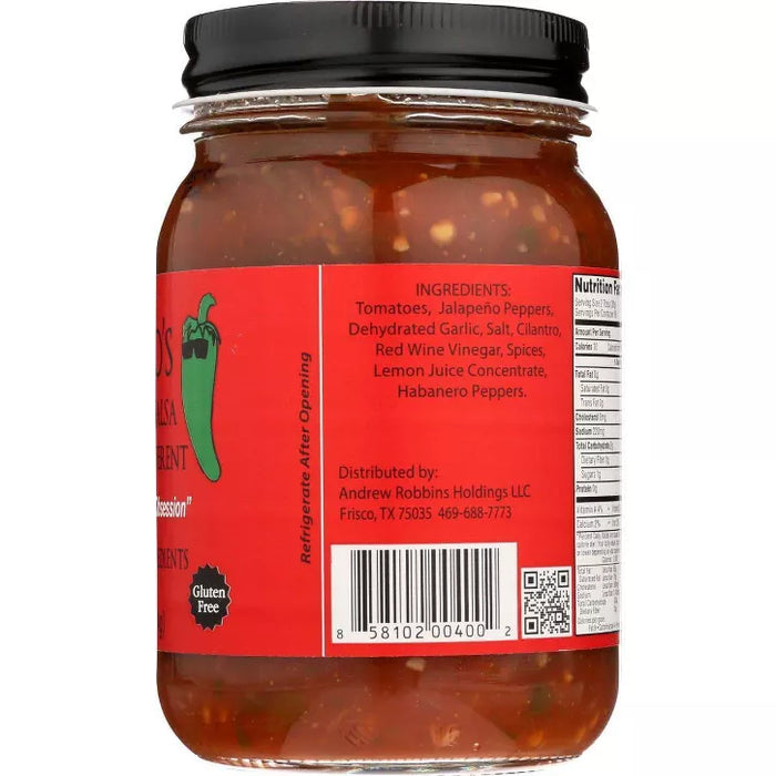 Mateo`s Gourmet Salsa Hot Gluten Free 16 oz