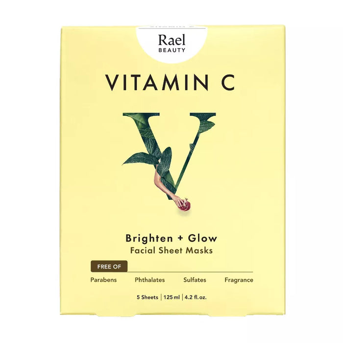 Rael Beauty Vitamin C Facial Sheet Mask 5ct/4.2oz