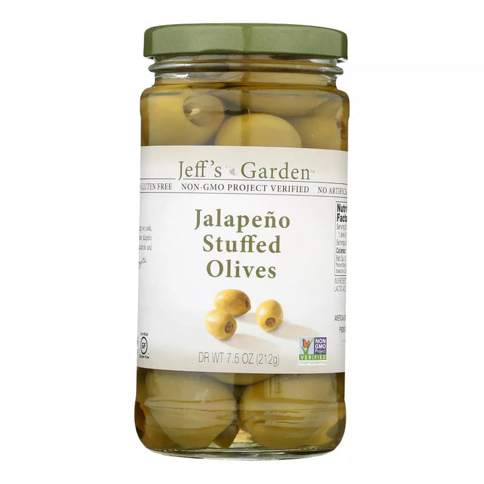 Jeff's Naturals Jalapeno Stuffed Olives Jalapeno Stuffed Olives 7.5 oz