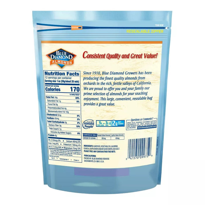Blue Diamond Lightly Salted Almonds 12 oz