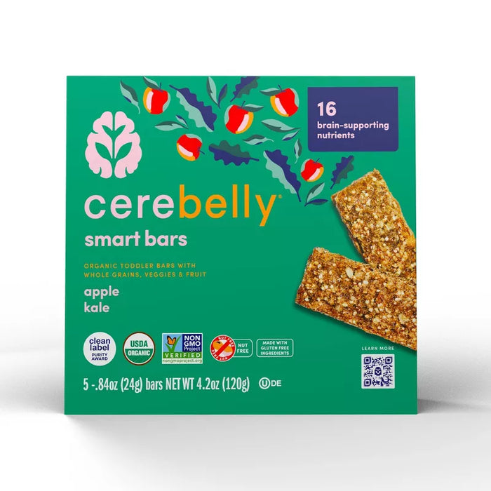 Cerebelly  Toddler Bars Apple Kale   4.2 Oz