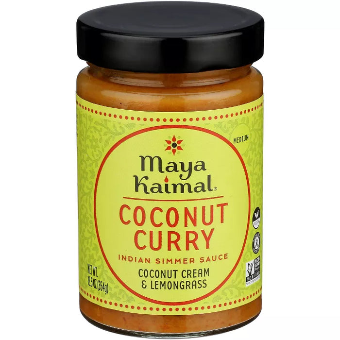 Maya Kaimal Medium Coconut Curry Indian Simmer Sauce 12.5 oz