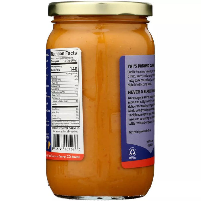 Yai`s Thai Sauce Curry Panang 16 oz