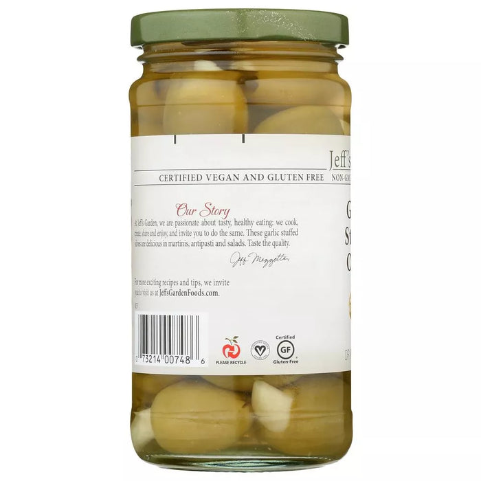 Jeff's Naturals Garlic Stuffed Olives Garlic Stuffed Olives 7.5 oz