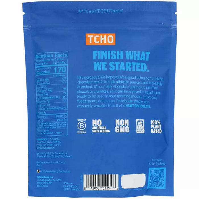 Tcho Chocolate  Hawt Choco-Late Bitter Drinking Chocolate   8.8 Oz