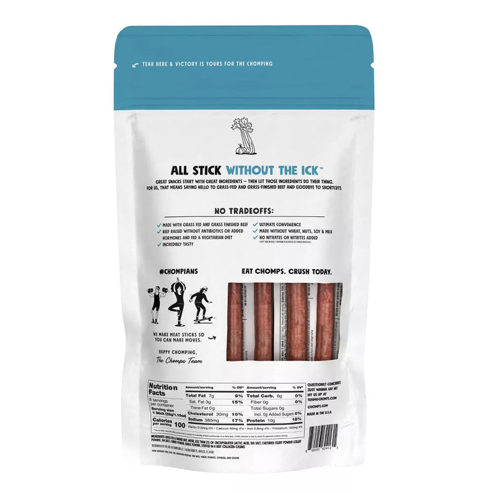 Chomps Sea Salt Beef Sticks - 8ct/9.2oz