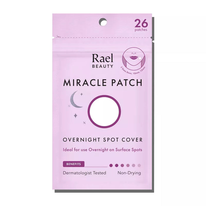 Rael Beauty Miracle Pimple Patch Overnight Spot Cover for Acne 26 CT