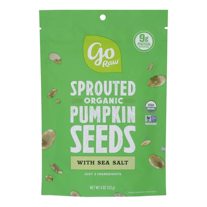 Go Raw Organic Sprouted Pumpkin Seeds With Sea Salt 4 oz
