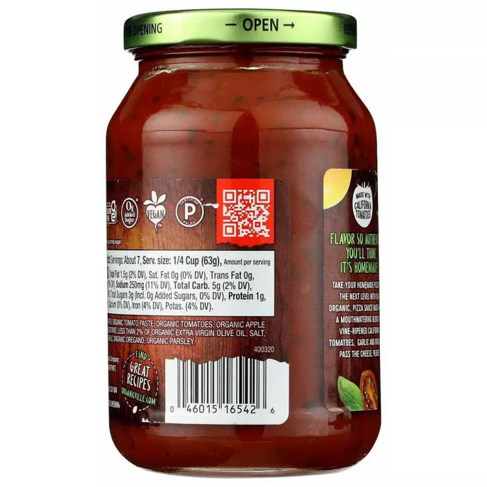 Organicville Organic Pizza Sauce Gluten Free 15.5 oz