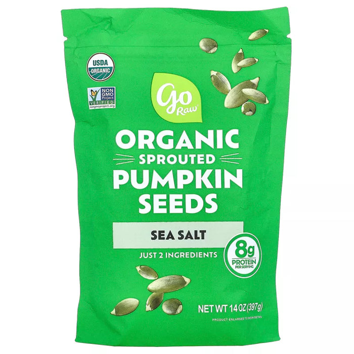 Go Raw Organic Sprouted Seeds Pumpkin With Celtic Sea Salt 14 oz