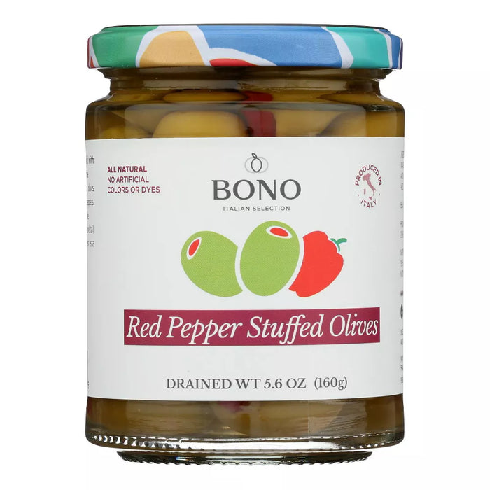 Bono Olives Red Pepper Stuffed 5.6 oz