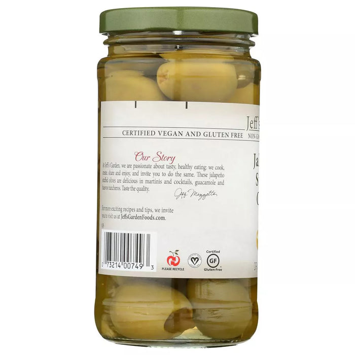 Jeff's Naturals Jalapeno Stuffed Olives Jalapeno Stuffed Olives 7.5 oz