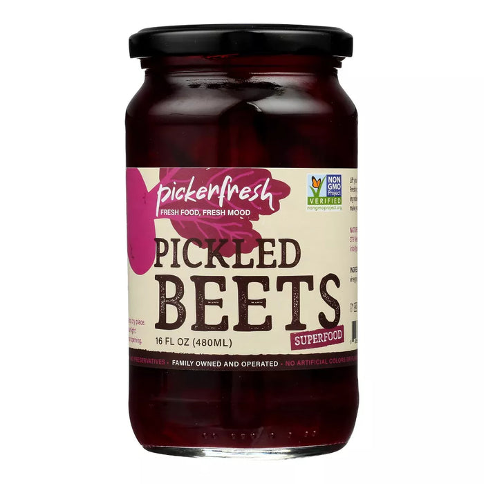 Pickerfresh Pickled Beets Glass Jar 16 oz