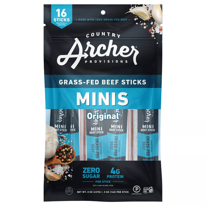 Country Archer Original Minis Grass-Fed Beef Sticks 8 oz