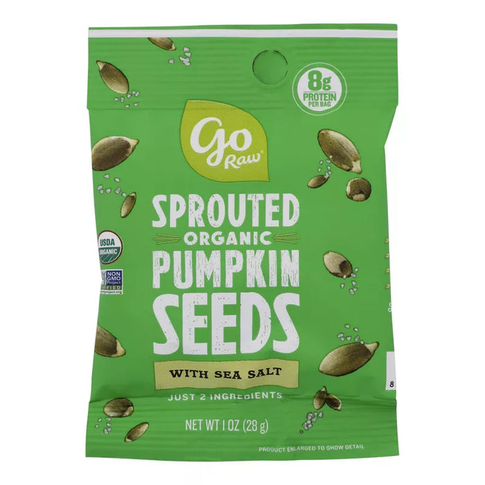 Go Raw Organic Sprouted Pumpkin Seeds With Sea Salt 1 oz