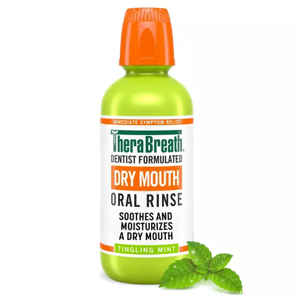 Therabreath  Dry Mouth Tingling Mint Oral Rinse Bottle  1 Each  16 Oz