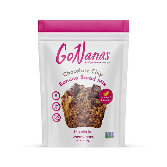 Gonanas  Vegan Banana Bread Mix Chocolate Chip   12.3 Oz