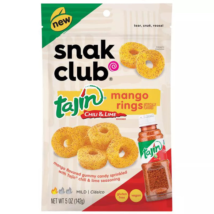 Snak Club Tajin Chili & Lime Mango Rings 5 oz