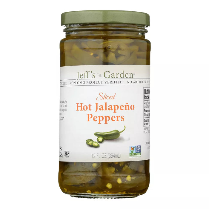 Jeff's Naturals Jalapeno Peppers Hot Sliced 12 oz