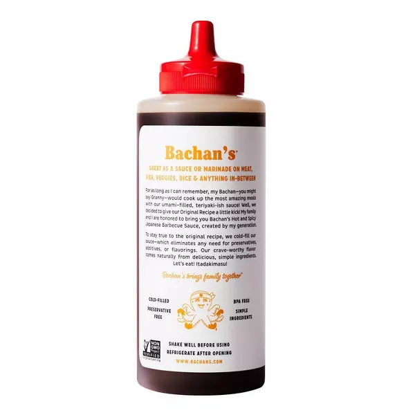 Bachan's Japanese Barbeque Sauce Hot Spicy 16 oz