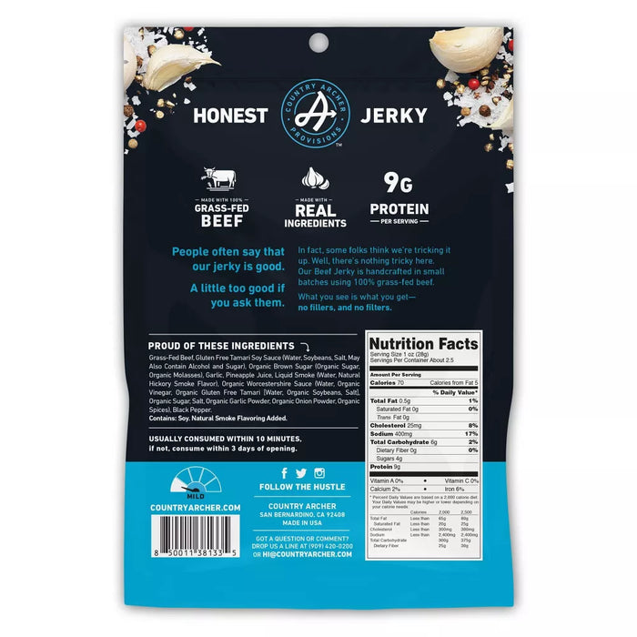 Country Archer Jerky Co. Original Beef Jerky 2.5 oz