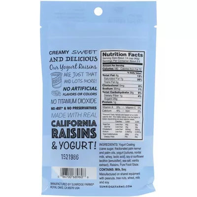 Sunridge Farms Yogurt Covered Raisins 3.25 oz