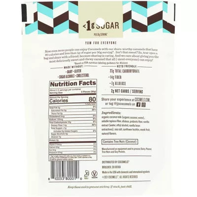 Cocomels Caramel Coconut Milk Sea Salt Sugar Free 2.75 oz