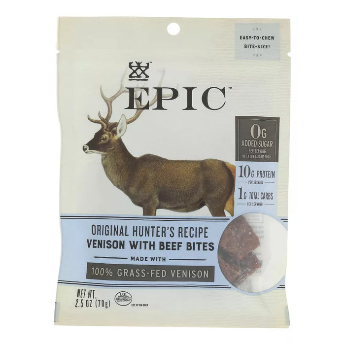 Epic International  Original Hunter's Recipe Tender Venison Steak Jerky  2.5 oz