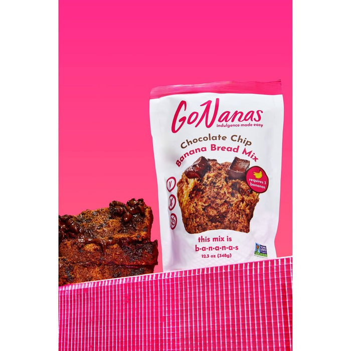 Gonanas  Vegan Banana Bread Mix Chocolate Chip   12.3 Oz