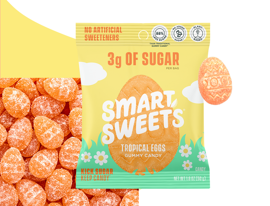 Smartsweets  Tropical Eggs Gummy Candy   1.8 oz