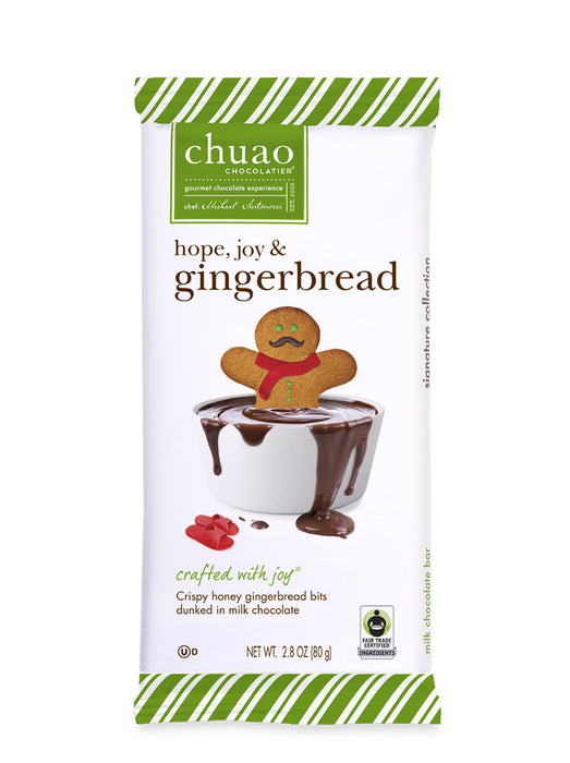 Chuao Chocolatier Bar Hope Joy N Gingerbread 2.8 OZ