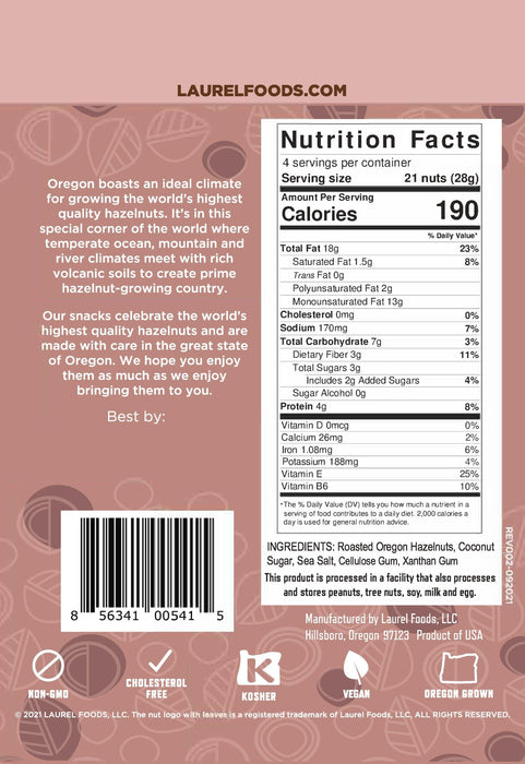 Laurel Sweet Salty Hazelnuts 4oz
