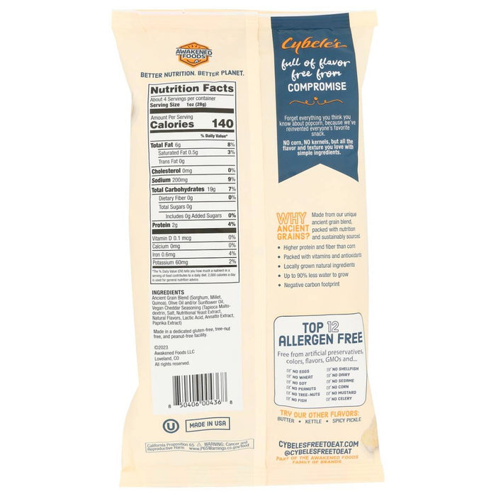 Cybele`s Free To Eat Pops Anct Grain Cheddar 4 OZ