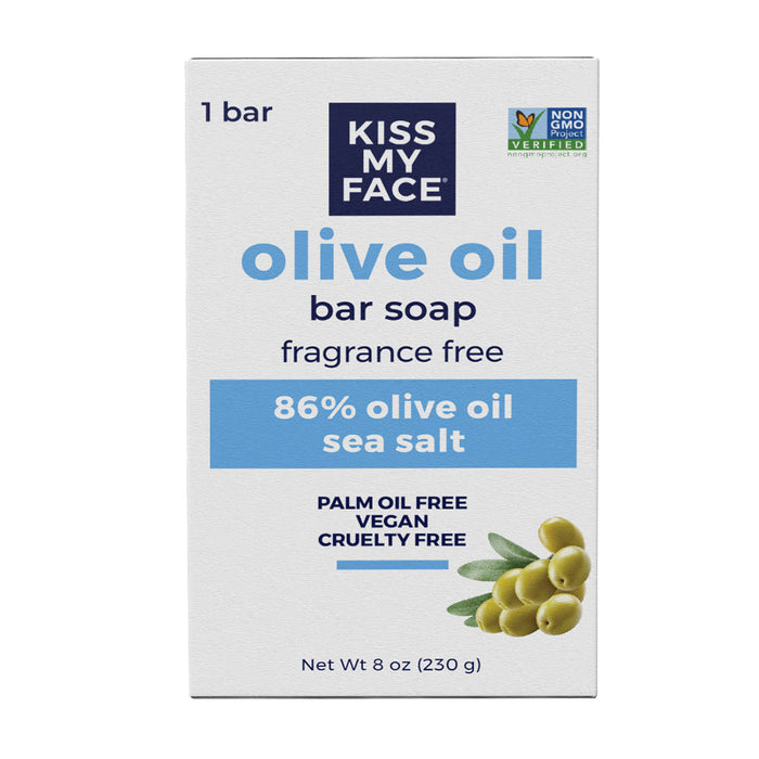 Kiss My Face  Bar Soap Pure Olive Oil Fragrance Free  1 Each  8 Oz