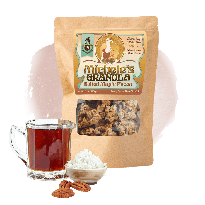 Michele'S Granola Salted Maple Pecan Granola Resealable Paper Bag   12 Oz