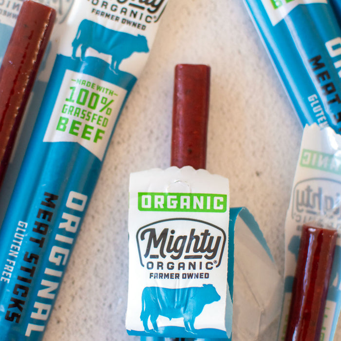 Mighty Organics Beef Stick Original Grassfed 1 Oz