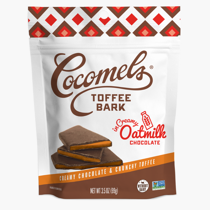 Cocomels Oatmilk Chocolate Covered Toffee Bark 3.5 oz