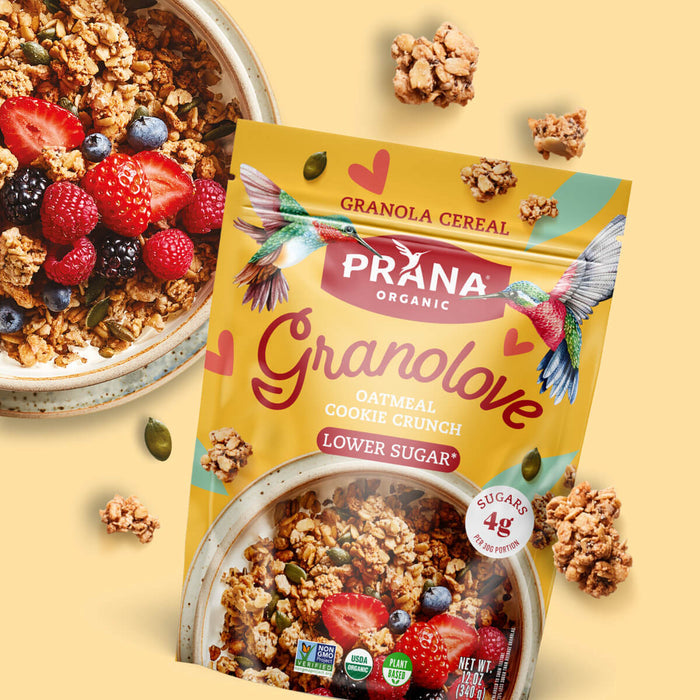 Prana Organics Cereal Og2 Granola Oatmeal Cookie Crunch 12 OZ