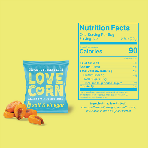 Love Corn  Salt & Vinegar 0.7 OZ