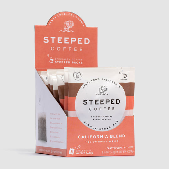 Steeped Coffee  Organic Coffee California Blend   4 ct