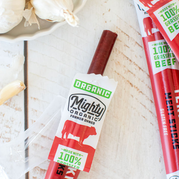 Mighty Organics Teriyaki Beef Sticks Grassfed 1 Oz