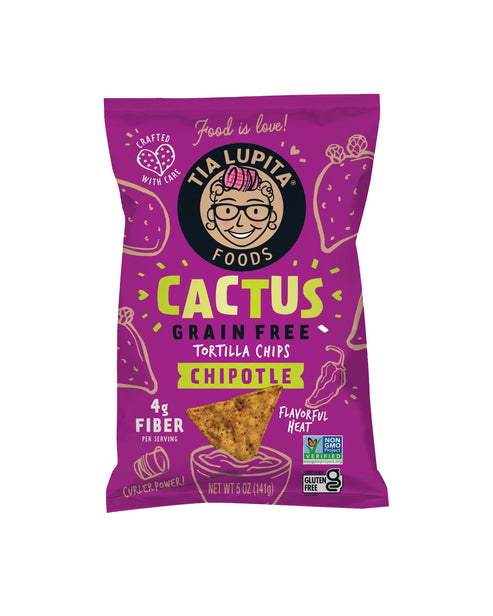 Tia Lupita  Cactus Tortilla Chips Chipotle  5 Oz